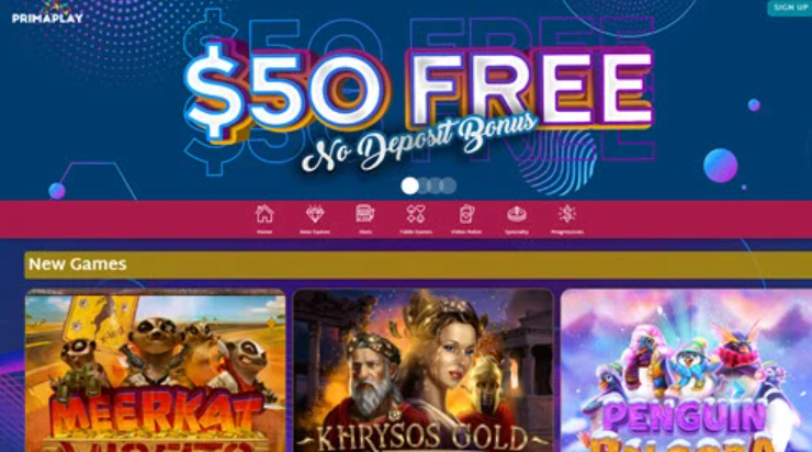 Get a no deposit bonus at PrimaPlay Casino! 1